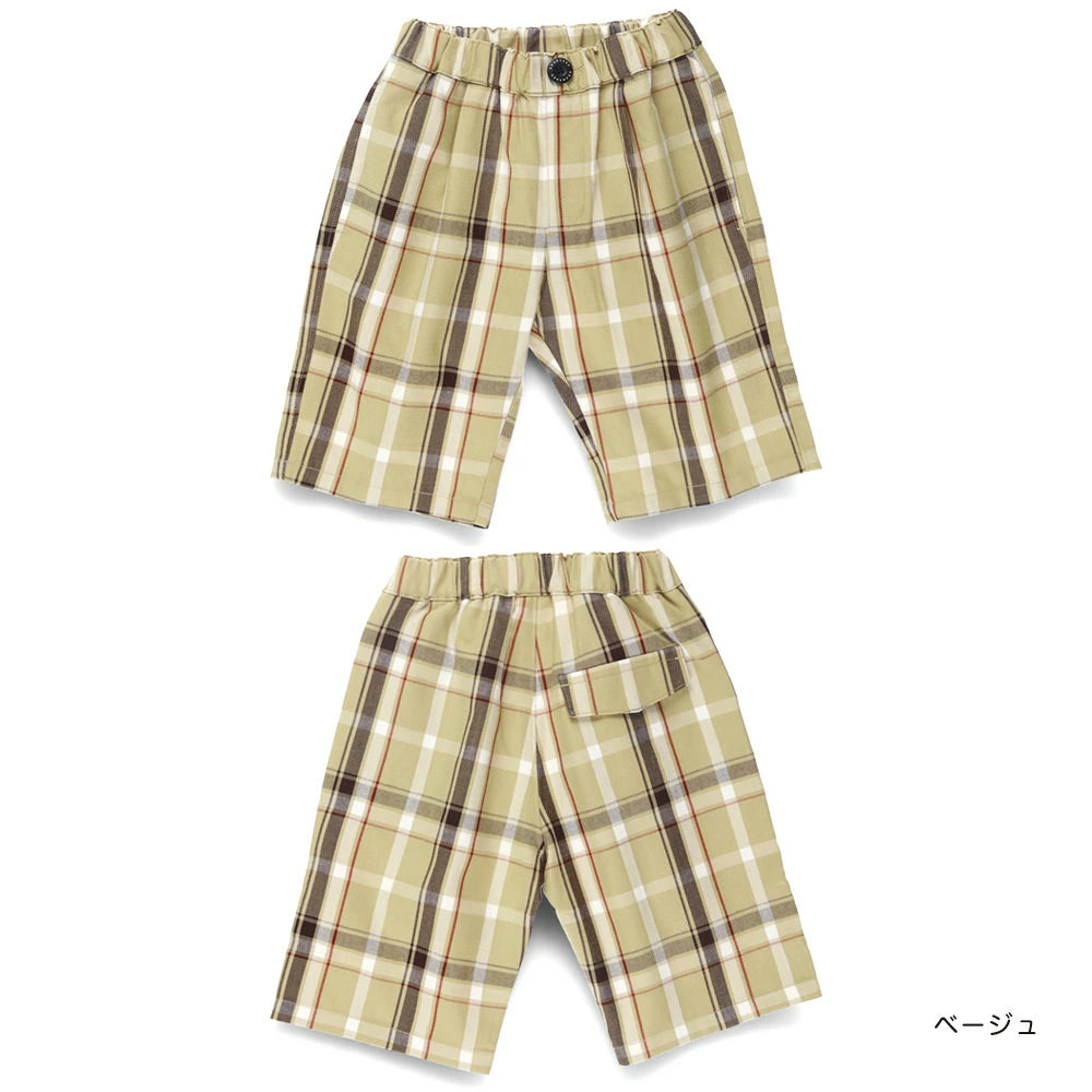 日本童裝 Branshes 格仔短褲 100-150cm 男童款 秋季 PANTS