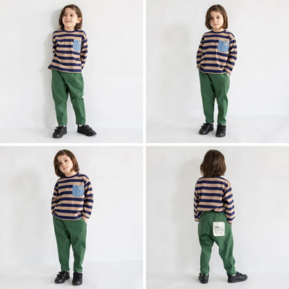 Japanese children's clothing Branches scallop silk layered waist top 90-150cm girls summer TOPS 