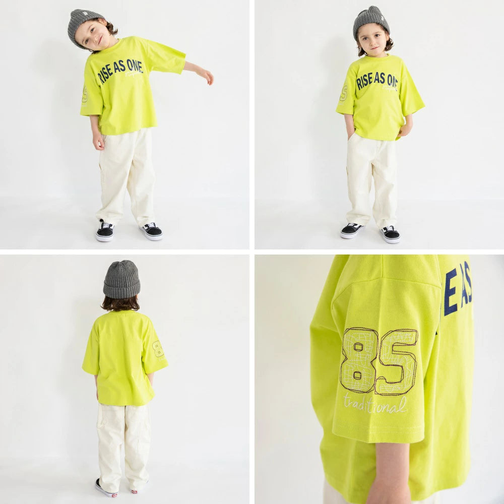 Japanese children's clothing Branches scallop silk layered waist top 90-150cm girls summer TOPS 