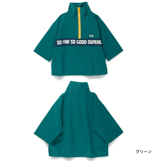 Japanese children's clothing Branches scallop silk layered waist top 90-150cm girls summer TOPS 