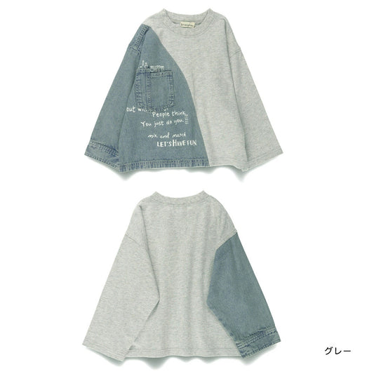 Japanese children's clothing Branches scallop silk layered waist top 90-150cm girls summer TOPS 