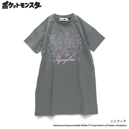 Japanese Children's Clothing Branches x Pokemon Print Dress 100-150cm Girls Summer Dresses 
