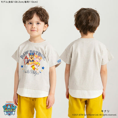 Japanese children's clothing Branches x PAW PATOROL short-sleeved tops 80-110cm boys/girls summer TOPS 
