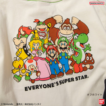 Japanese children's clothing Branches x Super Mario tops 100-150cm boys/girls summer TOPS 
