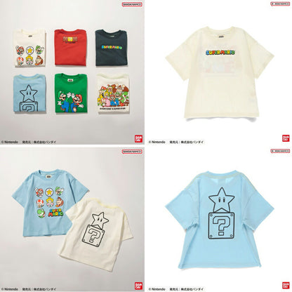 Japanese children's clothing Branches x Super Mario tops 100-150cm boys/girls summer TOPS 