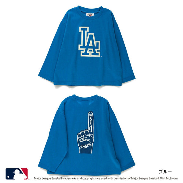 日本童裝 Branshes x MLB 印花長袖上衣 90-150cm 男童款/女童款 春夏季 TOPS