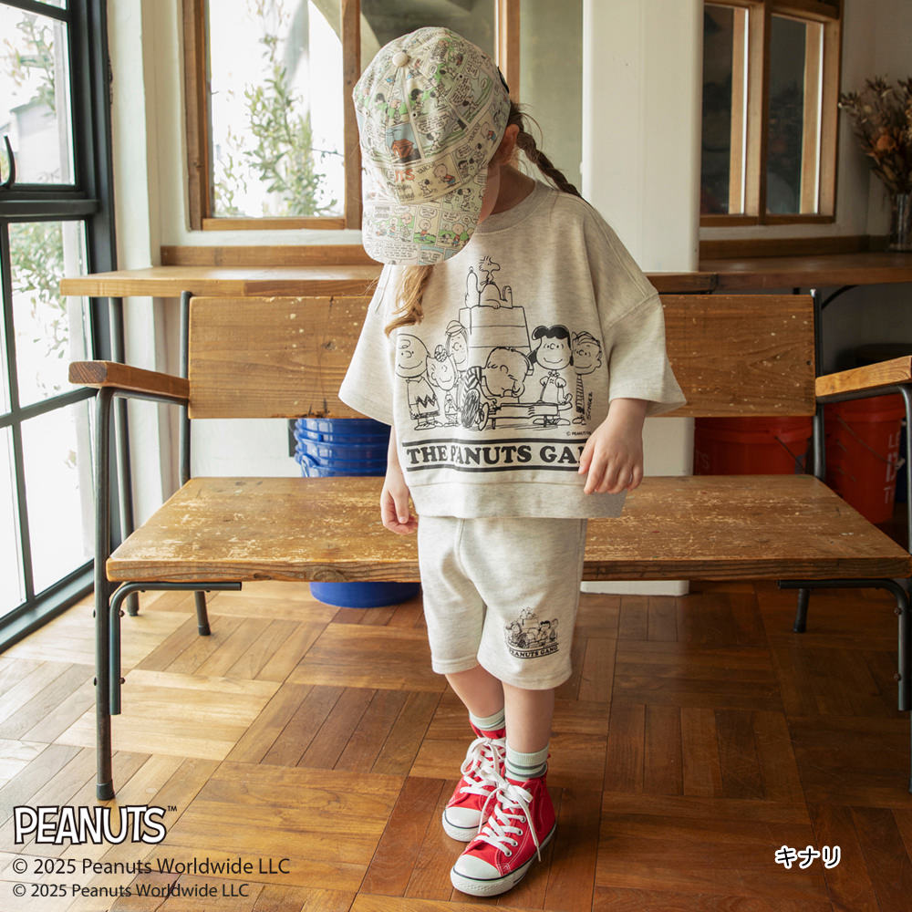 日本童裝 Branshes x PEANUTS 75周年 中袖印花衛衣 90-150cm 男童款/女童款 秋季 TOPS