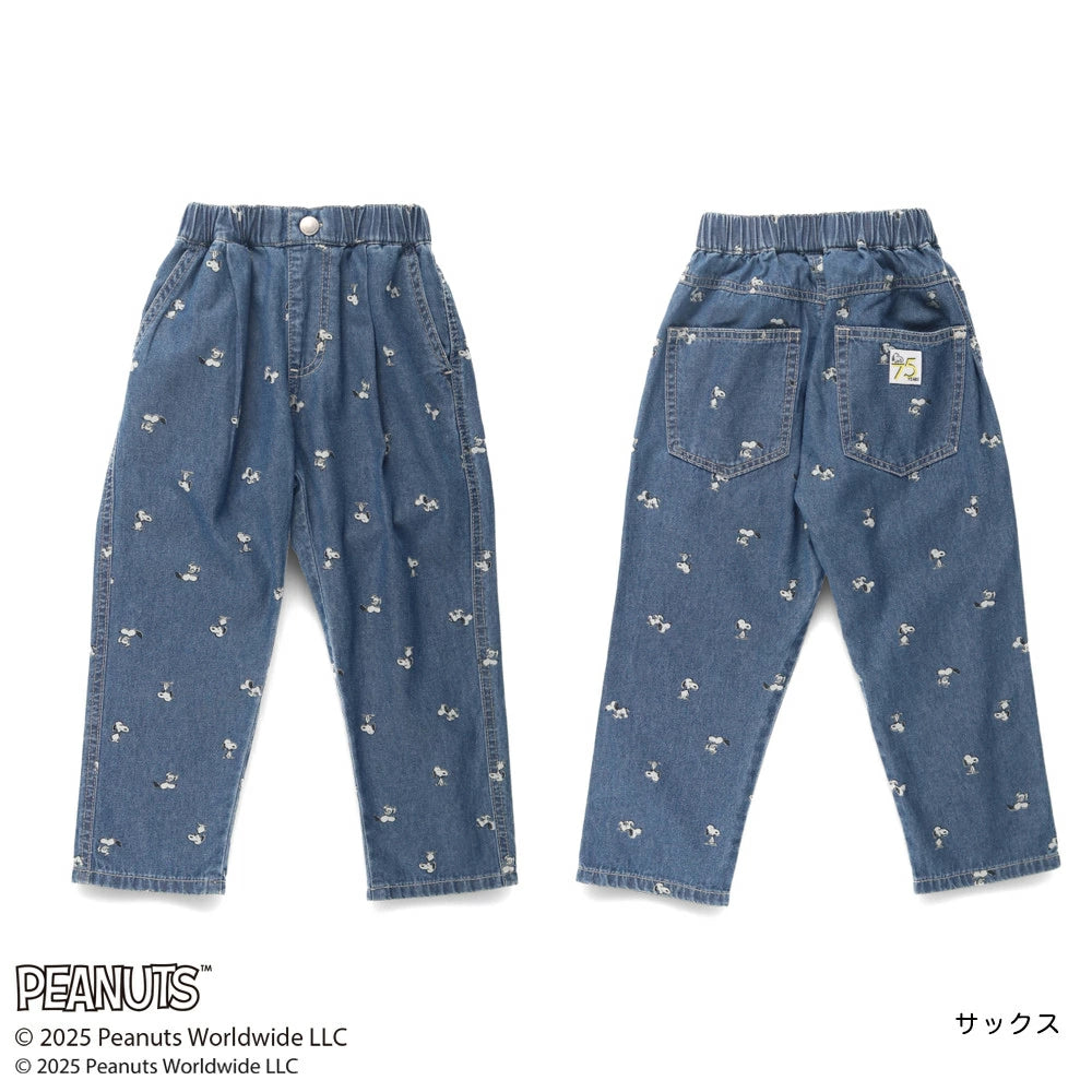 日本童裝 Branshes x PEANUTS 75周年 牛仔長褲 100-130cm 男童款/女童款 秋季 PANTS
