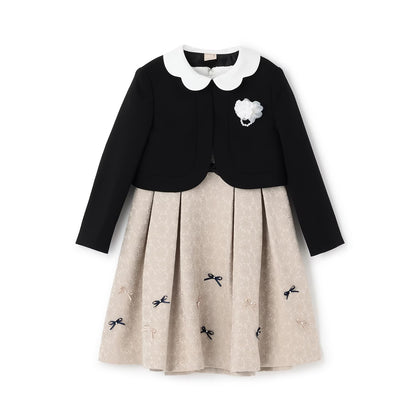 日本童裝 pe#main 禮服兩件套裝 110-130cm 女童款 冬季 OUTERWEAR DRESSES 面試/宴會/表演