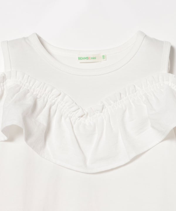 日本童裝 BE#AMS mini 荷葉邊露肩上衣 90-140cm 女童款 夏季 TOPS