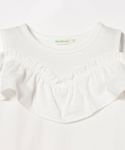 日本童裝 BE#AMS mini 荷葉邊露肩上衣 90-140cm 女童款 夏季 TOPS