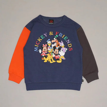 日本童裝 BDL x Disney 親子裝 雙色袖衛衣 90-140cm 男童款/女童款 秋季 TOPS