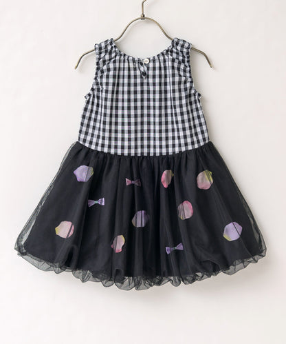 Japanese children's clothing panpantutu floral ribbon bubble dress 80-150cm girls summer dresses 
