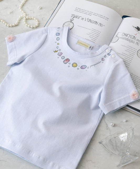 Japanese children's clothing panpantutu jewelry necklace top 80-150cm girls summer TOPS 