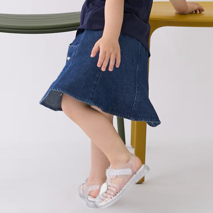 日本童裝 pe#main 珍珠牛仔短裙 80-130cm 女童款 夏季 SKIRTS