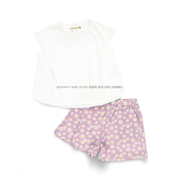 日本童裝 Branshes 夏日兩件套妝 90-150cm 女童款 夏季 TOPS PANTS