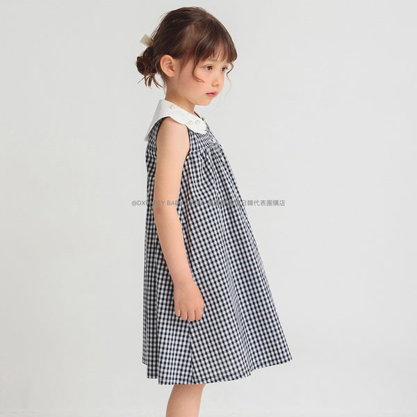 日本童裝 Branshes 珍珠領連身裙 90-150cm 女童款 夏季 DRESSES