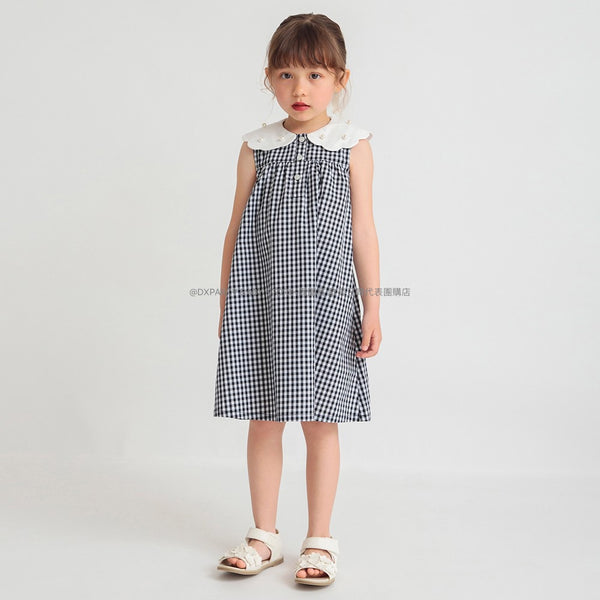 日本童裝 Branshes 珍珠領連身裙 90-150cm 女童款 夏季 DRESSES