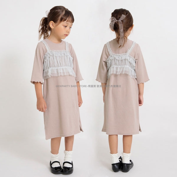 日本童裝 Branshes 薄紗連身裙套裝 90-150cm 女童款 夏季 DRESSES