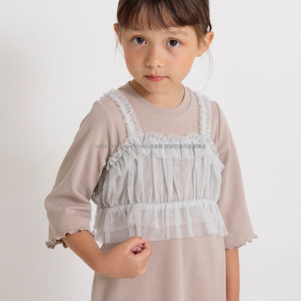 日本童裝 Branshes 薄紗連身裙套裝 90-150cm 女童款 夏季 DRESSES