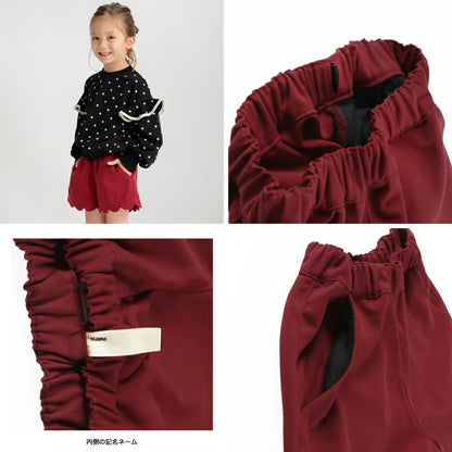 Japanese children's clothing Branches scallop silk layered waist top 90-150cm girls summer TOPS 