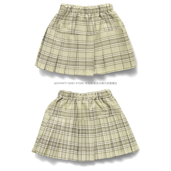 日本童裝 Branshes 百摺格仔短裙 90-150cm 女童款 秋季 SKIRTS