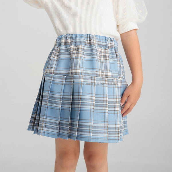 日本童裝 Branshes 百摺格仔短裙 90-150cm 女童款 秋季 SKIRTS