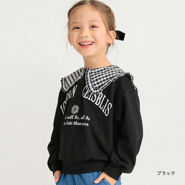 日本童裝 Branshes 翻領衛衣 80-150cm 女童款 春季 TOPS