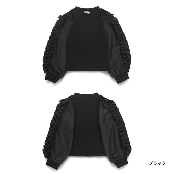 日本童裝 Branshes 皺皺袖上衣 80-150cm 女童款 春季 TOPS