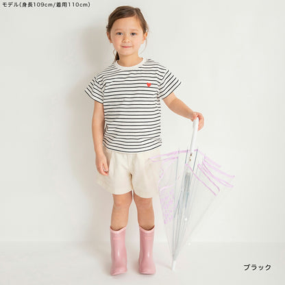 Japanese children's clothing Branches heart short-sleeved top 80-130cm girls summer TOPS 