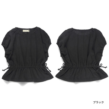 Japanese children's clothing Branches jacquard off-the-shoulder top 80-150cm girls summer TOPS 