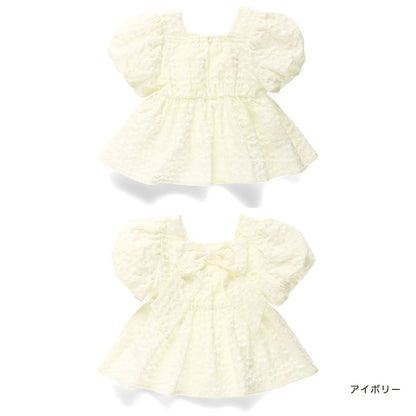 Japanese children's clothing Branches scallop silk layered waist top 90-150cm girls summer TOPS 