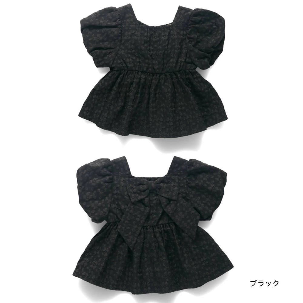 Japanese children's clothing Branches scallop silk layered waist top 90-150cm girls summer TOPS 