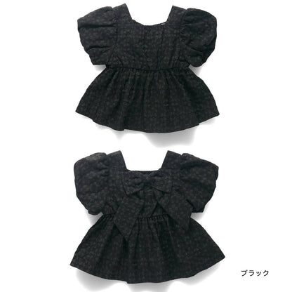 Japanese children's clothing Branches scallop silk layered waist top 90-150cm girls summer TOPS 