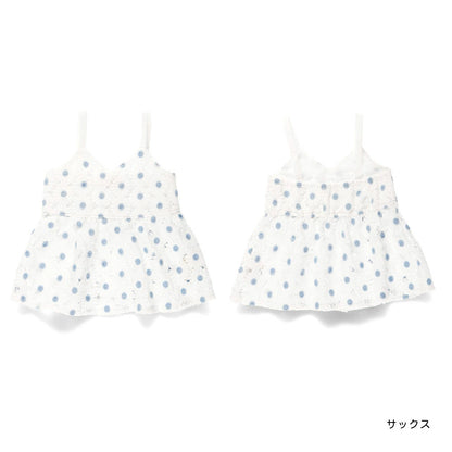 Japanese children's clothing Branches floral lace camisole top 90-150cm girls summer TOPS 