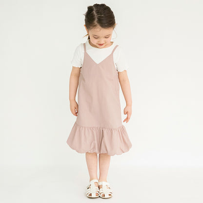 Japanese children's clothing Branches suspender bubble skirt 90-150cm girls summer dresses 