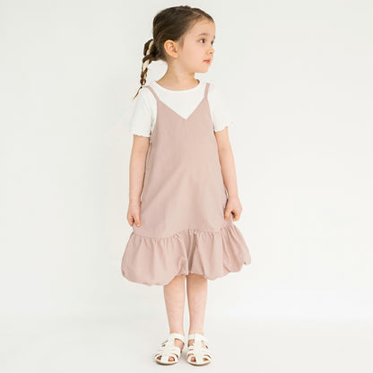 Japanese children's clothing Branches suspender bubble skirt 90-150cm girls summer dresses 