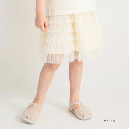 Japanese children's clothing Branches mesh skirt 90-135cm girls summer SKIRTS 
