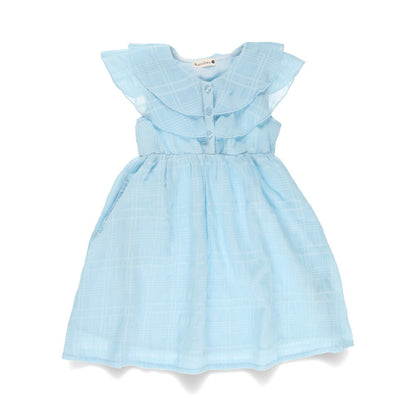 Japanese children's clothing Branches plaid dress 80-150cm girls summer dresses 
