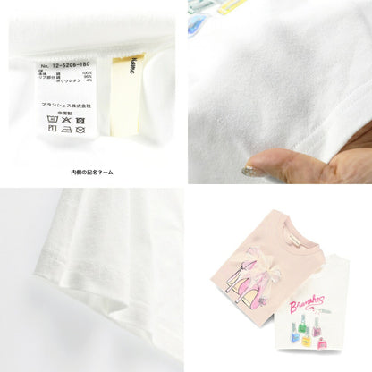 Japanese children's clothing Branches printed tops 80-150cm girls summer TOPS 