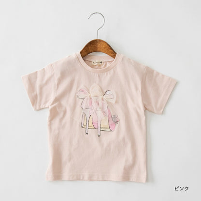 Japanese children's clothing Branches printed tops 80-150cm girls summer TOPS 