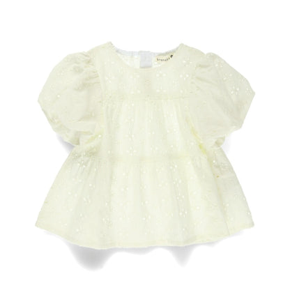 Japanese children's clothing Branches scallop silk layered waist top 90-150cm girls summer TOPS 