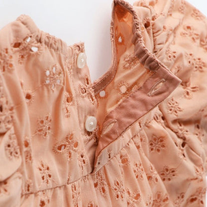 Japanese children's clothing Branches scallop silk layered waist top 90-150cm girls summer TOPS 