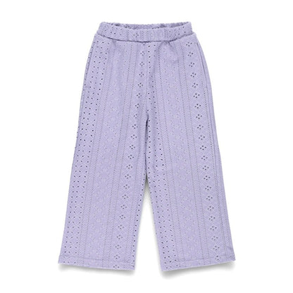 Japanese children's clothing Branches lace hollow two-piece suit 80-150cm girls summer TOPS PANTS 