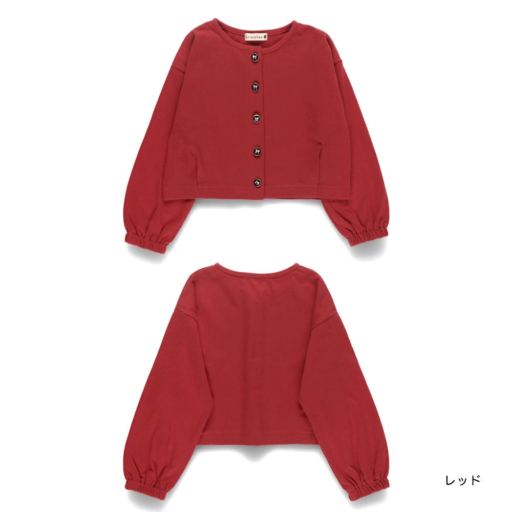 日本童裝 Branshes 休閒外套 80-150cm 女童款 秋季 OUTERWEAR 聖誕紅/新年紅