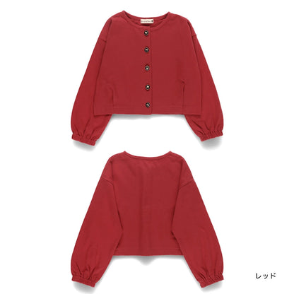 日本童裝 Branshes 休閒外套 80-150cm 女童款 秋季 OUTERWEAR 聖誕紅/新年紅