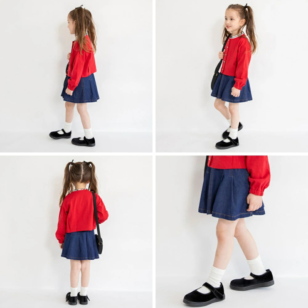 日本童裝 Branshes 傘型喇叭短裙 80-150cm 女童款 秋季 SKIRTS