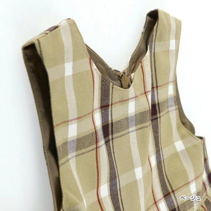 日本童裝 Branshes 格紋背心連身裙 80-150cm 女童款 秋季 DRESSES