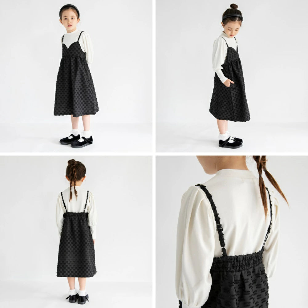Japanese children's clothing Branches scallop silk layered waist top 90-150cm girls summer TOPS 