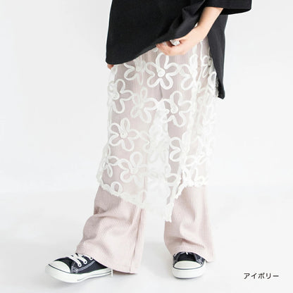 Japanese children's clothing Branches scallop silk layered waist top 90-150cm girls summer TOPS 